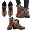 MacLean of Duart Ancient Tartan Clan Badge Leather Boots A9