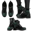 MacAulay Hunting Ancient Tartan Leather Boots Lion And Thistle