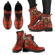 MacFie Tartan Clan Badge Leather Boots A9