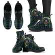 MacNeil of Barra Tartan Clan Badge Leather Boots A9