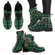 Haliburton Tartan Clan Badge Leather Boots A9