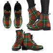 Prince of Wales Tartan Leather Boots A9