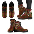 Skene Modern  Tartan Clan Badge Leather Boots A9