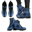 MacKay Blue Tartan Leather Boots A9