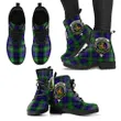 MacThomas Modern Tartan Clan Badge Leather Boots A9