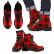 Wallace Hunting - Red Tartan Leather Boots Footwear Shoes