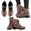 MacFarlane Ancient Tartan Clan Badge Leather Boots A9