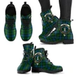 MacKay Modern Tartan Clan Badge Leather Boots A9