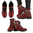 Innes Modern Tartan Clan Badge Leather Boots A9