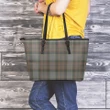 Outlander Fraser Tartan Leather Tote Bag (Small) | Over 500 Tartans | Special Custom Design