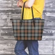 Gunn Weathered Tartan Leather Tote Bag (Large) | Over 500 Tartans | Special Custom Design