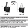 Stewart Black Tartan Leather Tote Bag (Large) | Over 500 Tartans | Special Custom Design