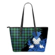 Stewart Old Ancient  Leather Tote Bag Small | Tartan Bags