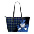 Sempill Modern  Leather Tote Bag Small | Tartan Bags
