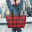 Wallace Weathered Tartan Leather Tote Bag (Small) | Over 500 Tartans | Special Custom Design
