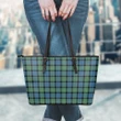 MacEwen Ancient Tartan Leather Tote Bag (Small) | Over 500 Tartans | Special Custom Design