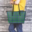 Murray of Atholl Ancient Tartan Leather Tote Bag (Large) | Over 500 Tartans | Special Custom Design