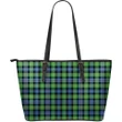 Murray of Atholl Ancient Tartan Leather Tote Bag (Large) | Over 500 Tartans | Special Custom Design