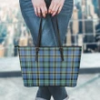 Weir Ancient Tartan Leather Tote Bag (Small) | Over 500 Tartans | Special Custom Design