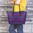 Pride of Glencoe Tartan Leather Tote Bag (Large) | Over 500 Tartans | Special Custom Design