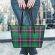 Young Modern Tartan Leather Tote Bag (Large) | Over 500 Tartans | Special Custom Design