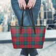 Lindsay Modern Tartan Leather Tote Bag (Small) | Over 500 Tartans | Special Custom Design