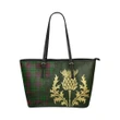 Mcgeachie Tartan - Thistle Royal Leather Tote Bag