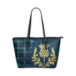 Mckerrell Tartan - Thistle Royal Leather Tote Bag