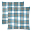 Stewart Muted Blue decorative pillow covers, Stewart Muted Blue tartan cushion covers, Stewart Muted Blue plaid pillow covers