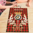 MacFie Clan Name Crest Tartan Thistle Scotland Jigsaw Puzzle