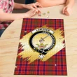 Lumsden Modern Clan Crest Tartan Jigsaw Puzzle Gold