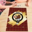 Innes Modern Clan Crest Tartan Jigsaw Puzzle Gold