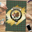 MacKinnon Hunting Ancient Clan Crest Tartan Jigsaw Puzzle Gold