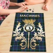 MacInnes Modern Clan Name Crest Tartan Thistle Scotland Jigsaw Puzzle