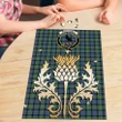 MacDonnell of Glengarry Ancient Clan Crest Tartan Thistle Gold Jigsaw Puzzle