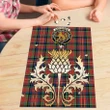 MacPherson Ancient Clan Crest Tartan Thistle Gold Jigsaw Puzzle