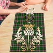 Gray Hunting Clan Crest Tartan Thistle Gold Jigsaw Puzzle