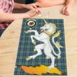 Leslie Hunting Ancient Clan Crest Tartan Unicorn Scotland Jigsaw Puzzle