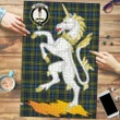 MacLellan Ancient Clan Crest Tartan Unicorn Scotland Jigsaw Puzzle
