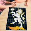 Lamont Modern Clan Crest Tartan Unicorn Scotland Jigsaw Puzzle