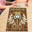 MacMillan Old Weathered Clan Name Crest Tartan Thistle Scotland Jigsaw Puzzle