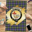 MacDonald Ancient Clan Crest Tartan Jigsaw Puzzle Gold