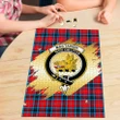 MacTavish Modern Clan Crest Tartan Jigsaw Puzzle Gold