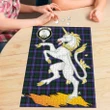 Hunter Modern Clan Crest Tartan Unicorn Scotland Jigsaw Puzzle