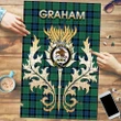 Graham of Menteith Ancient Clan Name Crest Tartan Thistle Scotland Jigsaw Puzzle