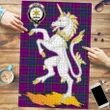 Wardlaw Modern Clan Crest Tartan Unicorn Scotland Jigsaw Puzzle