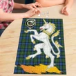 MacLaren Ancient Clan Crest Tartan Unicorn Scotland Jigsaw Puzzle