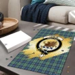 Leslie Hunting Ancient Clan Crest Tartan Jigsaw Puzzle Gold