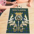 MacLaren Ancient Clan Name Crest Tartan Thistle Scotland Jigsaw Puzzle