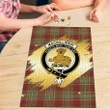 MacGillivray Hunting Ancient Clan Crest Tartan Jigsaw Puzzle Gold